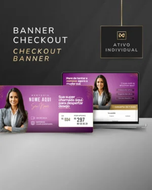 Banner para Página de Checkout de Pagamento Template Canva — Orquídea Lilás