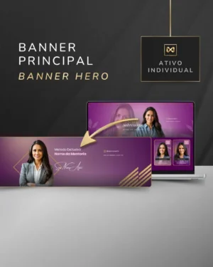 Banner Hero da Área de Membros Template Canva — Orquídea Lilás