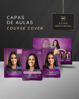 Capa para Aulas e Módulos Template Canva — Orquídea Lilás