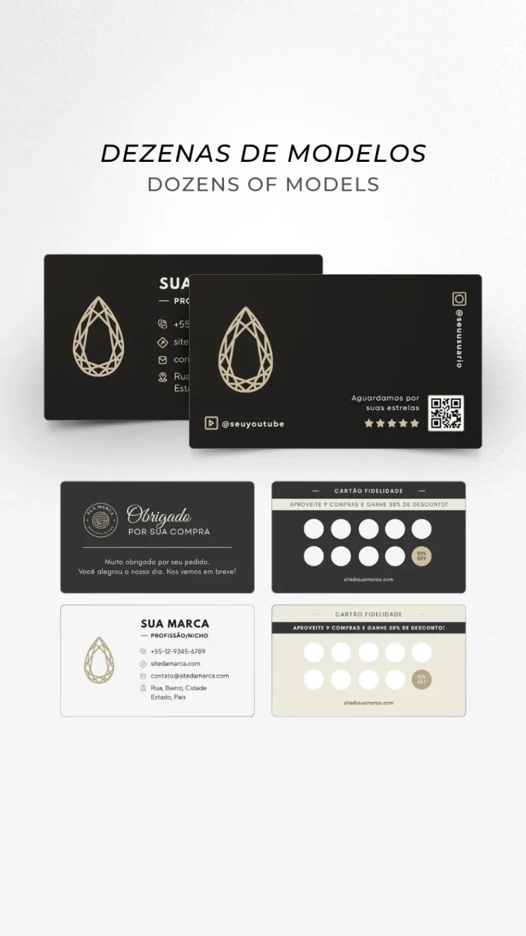 Cartão de Visita para Impressão Design Profissional no Canva