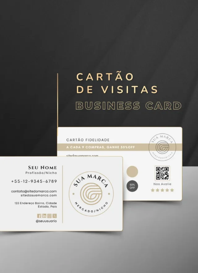 Cartão de Visita para Impressão Design Profissional no Canva