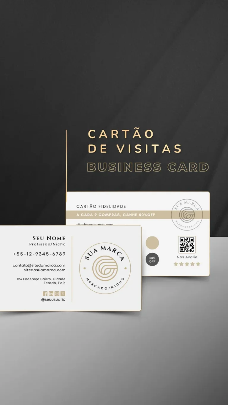 Cartão de Visita para Impressão Design Profissional no Canva