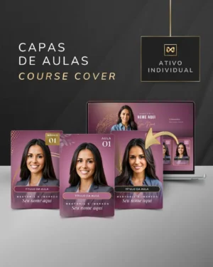 Capa para Aulas e Módulos Template Canva — Rosa Gold Nude
