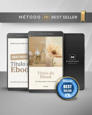 Template Ebook Canva Método Best Seller Capa de Livro Nude Pérola