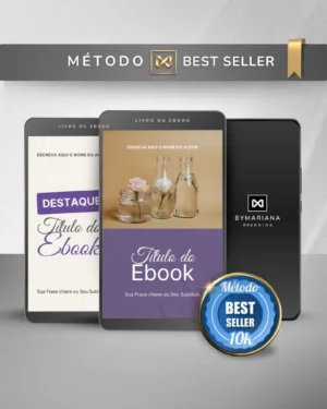 Template Ebook Canva Método Best Seller Capa de Livro Roxo Ametista