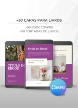 Template Ebook Canva Método Best Seller Capa de Livro Orquídea Lilás