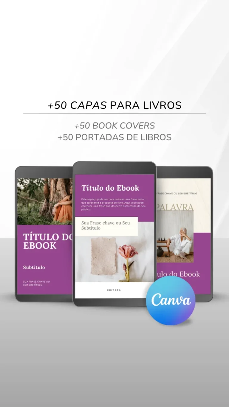 Template Ebook Canva Método Best Seller Capa de Livro Orquídea Lilás