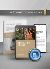 Template Ebook Canva Método Best Seller Capa de Livro Nude Pérola