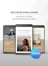 Template Ebook Canva Método Best Seller Capa de Livro Nude Pérola