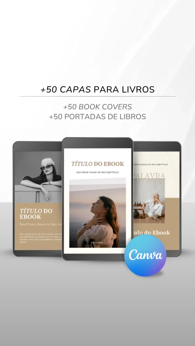 Template Ebook Canva Método Best Seller Capa de Livro Nude Pérola