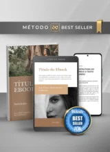 Template Ebook Canva Método Best Seller Capa de Livro Marrom Couro