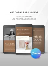 Template Ebook Canva Método Best Seller Capa de Livro Marrom Couro
