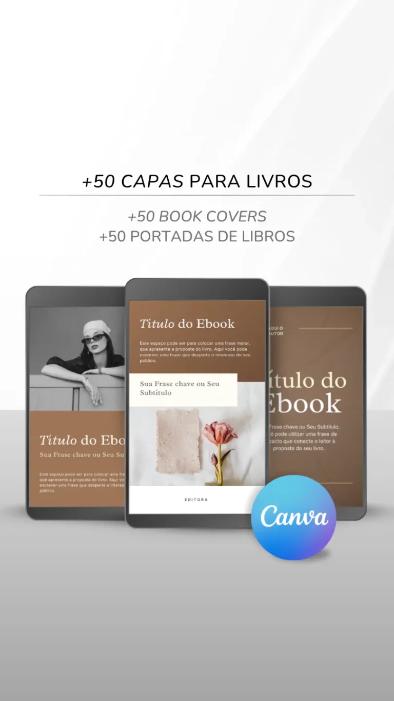 Template Ebook Canva Método Best Seller Capa de Livro Marrom Couro