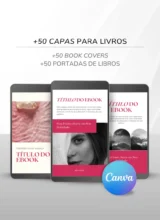 Template Ebook Canva Método Best Seller Capa de Livro Vermelho Cereja