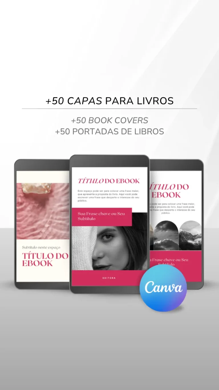 Template Ebook Canva Método Best Seller Capa de Livro Vermelho Cereja