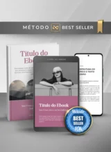 Template Ebook Canva Método Best Seller Capa de Livro Rosa Gold Nude