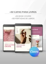 Template Ebook Canva Método Best Seller Capa de Livro Rosa Gold Nude
