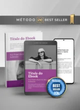 Template Ebook Canva Método Best Seller Capa de Livro Orquídea Lilás