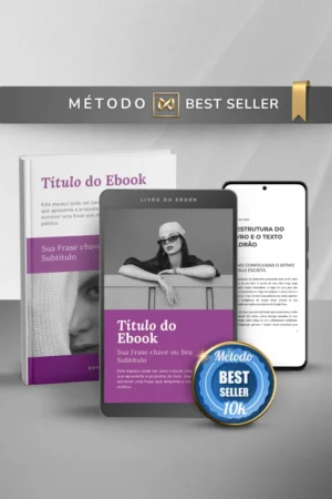 Template Ebook Canva Método Best Seller Capa de Livro Orquídea Lilás
