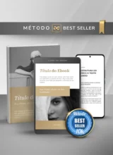 Template Ebook Canva Método Best Seller Capa de Livro Gold Nude