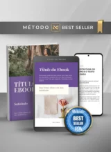 Template Ebook Canva Método Best Seller Capa de Livro Roxo Ametista