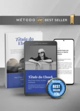 Template Ebook Canva Método Best Seller Capa de Livro Playfair Azul Safira