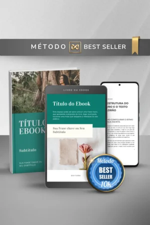 Template Ebook Canva Método Best Seller Capa de Livro Verde Esmeralda