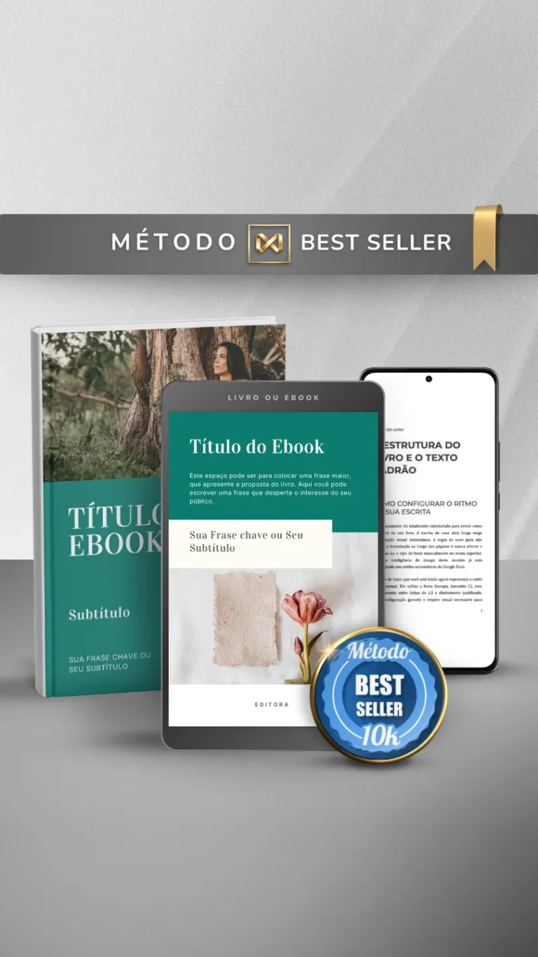 Template Ebook Canva Método Best Seller Capa de Livro Verde Esmeralda
