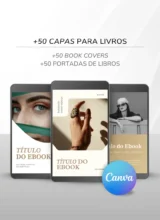 Template Ebook Canva Método Best Seller Capa de Livro Gold Nude