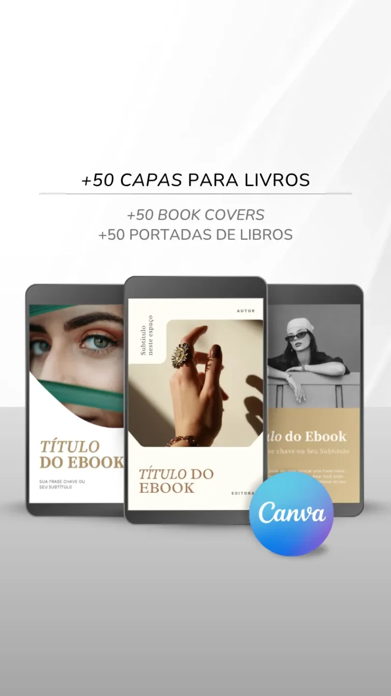 Template Ebook Canva Método Best Seller Capa de Livro Gold Nude