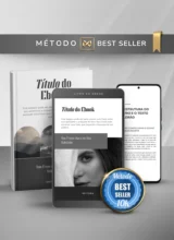 Template Ebook Canva Método Best Seller Capa de Livro Preto Ônix Gold