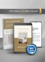 Template Ebook Canva Método Best Seller Capa de Livro Bege Camurça Nude