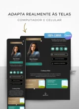 Link na Bio Canva — Modelo Super Agregador Líderes - Verde Esmeralda