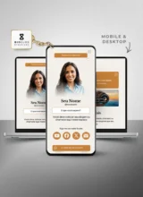 Link na Bio Canva — Modelo Super Agregador Líderes - Marrom Couro