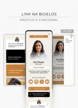 Link na Bio Canva — Modelo Super Agregador Líderes - Marrom Couro