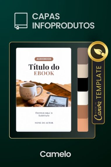 Pack de Design no Canva - Capa para Ebook e Aulas Editavel - Design de Mariana Machado - Cor Camelo